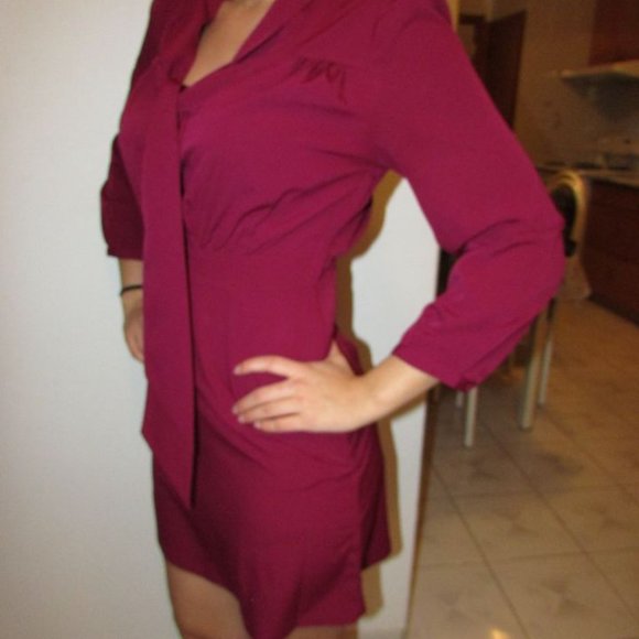 Pink Long Sleeve Women's Dress Size US 8 - Picture 3 of 3